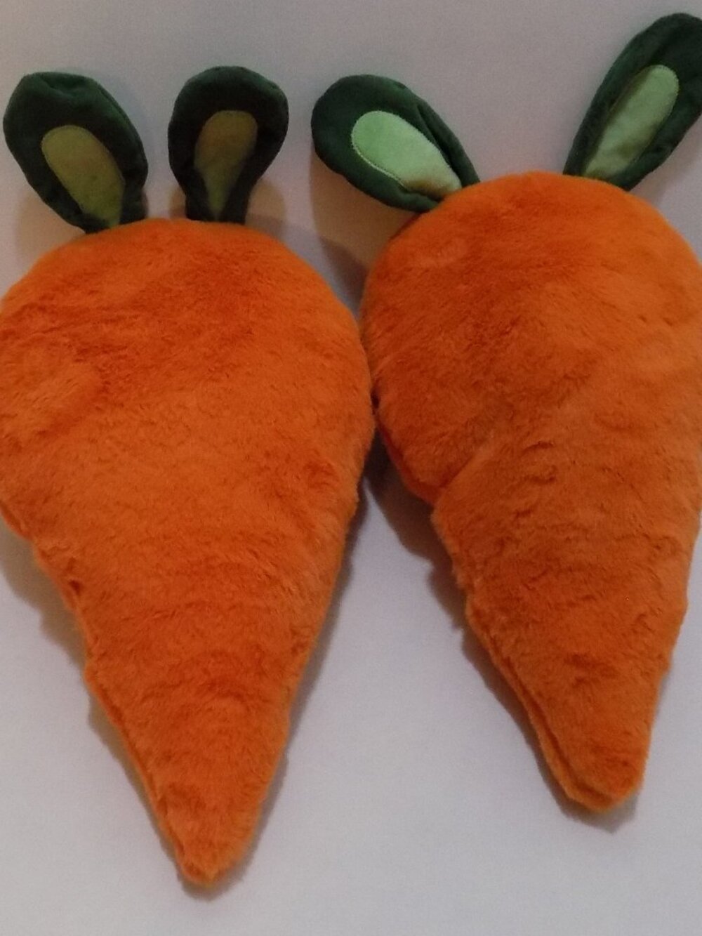 Large Carrot Plush Pillow Set Soft Farmhouse Easter Spring Decor Pair